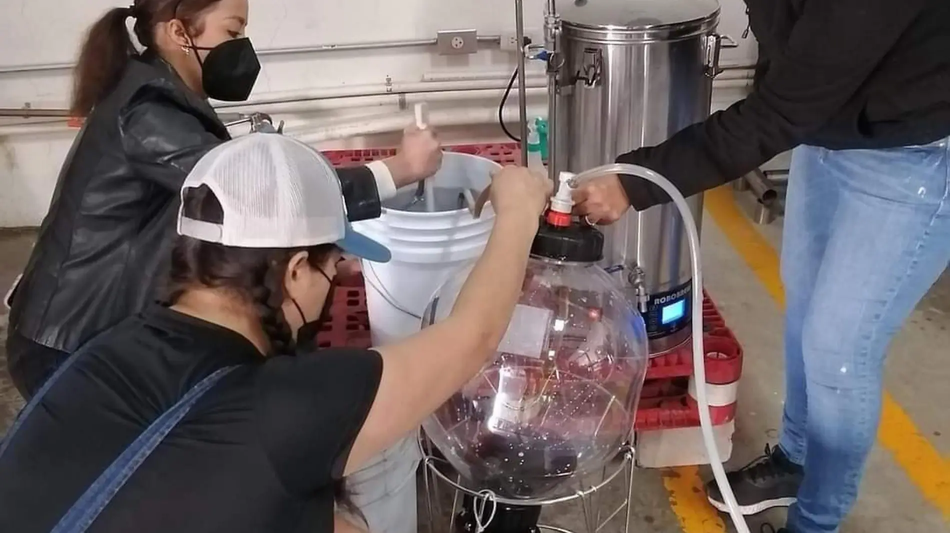 Mujeres haciendo cerveza artesanal